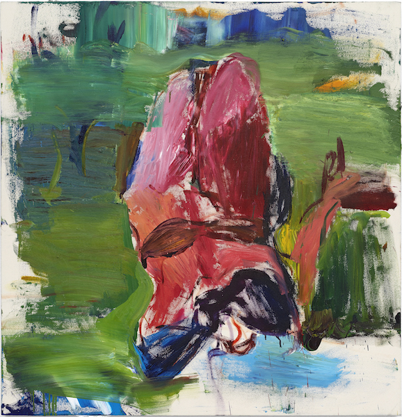 Sebastian Hosu: Sunning, 2020, oil on canvas, 140 x 135 cm 


